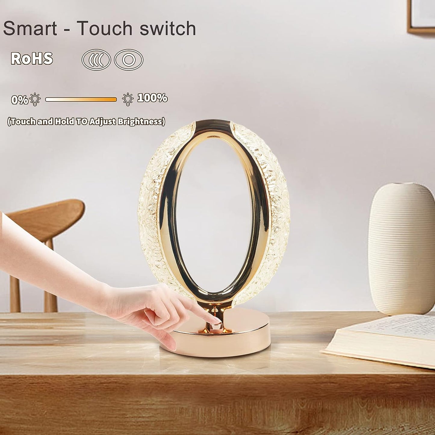 Touch Control Crystal Diamond Decorative Desk Lamp