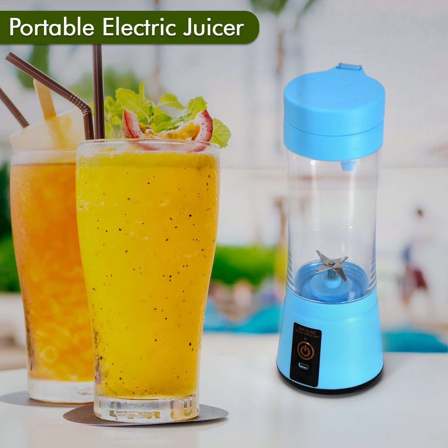 Portable 6 Blade Juicer Blender Mixer