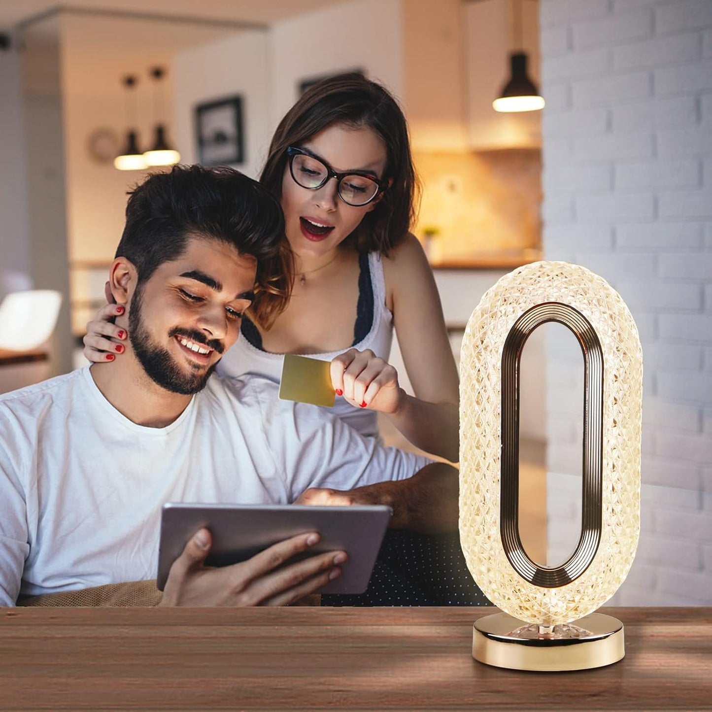Touch Control Crystal Diamond Decorative Desk Lamp