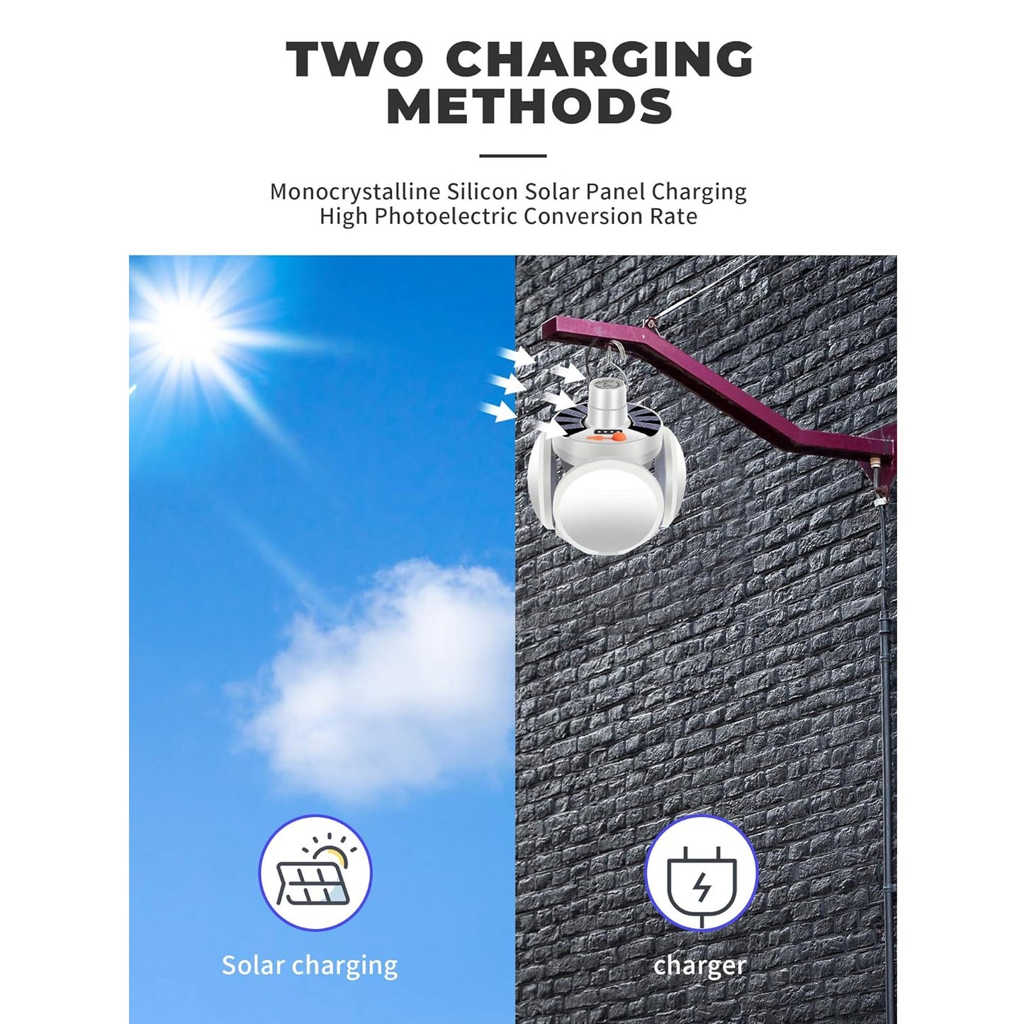 Solar Multi-functional Led Light Bulb With Usb Charging