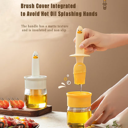Oil Dispenser Bottle With Silicone Basting Brush (2 In 1 )