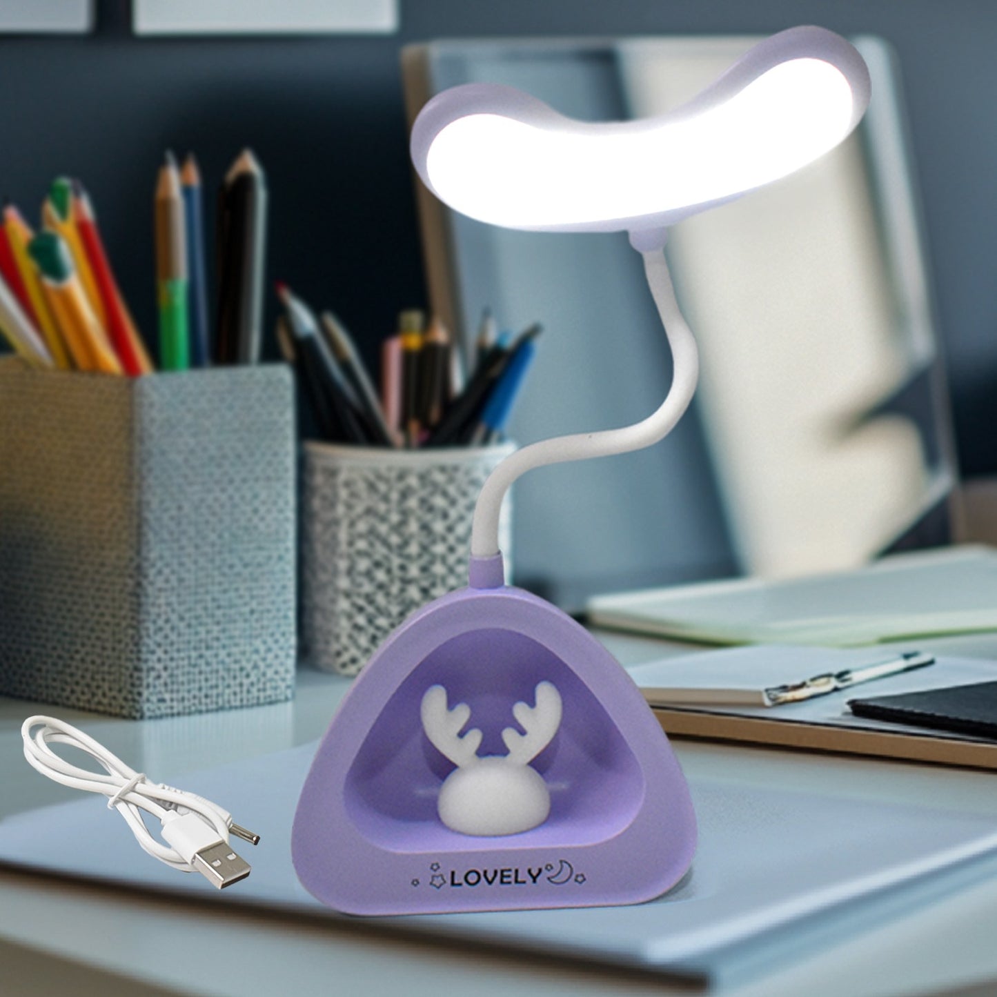 Cute Lovely Led Desk Light Led Lamps Button Control