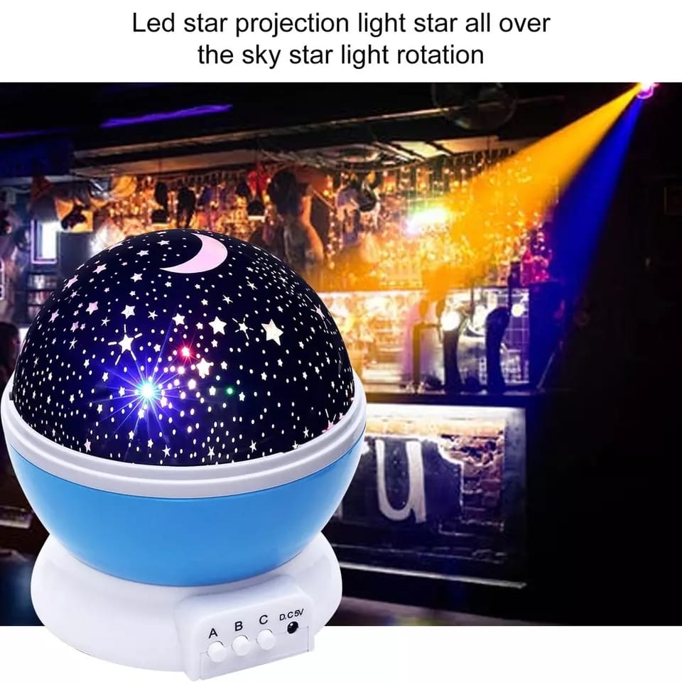 Color Changing Night Star Rotating Projection Lamp