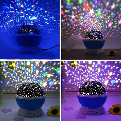 Color Changing Night Star Rotating Projection Lamp