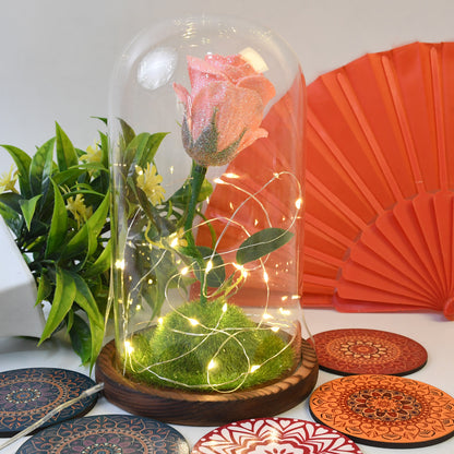 Glass Flower With Led Light Great Gift