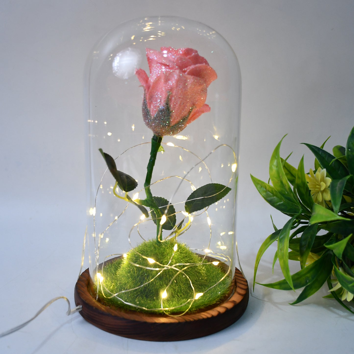Glass Flower With Led Light Great Gift