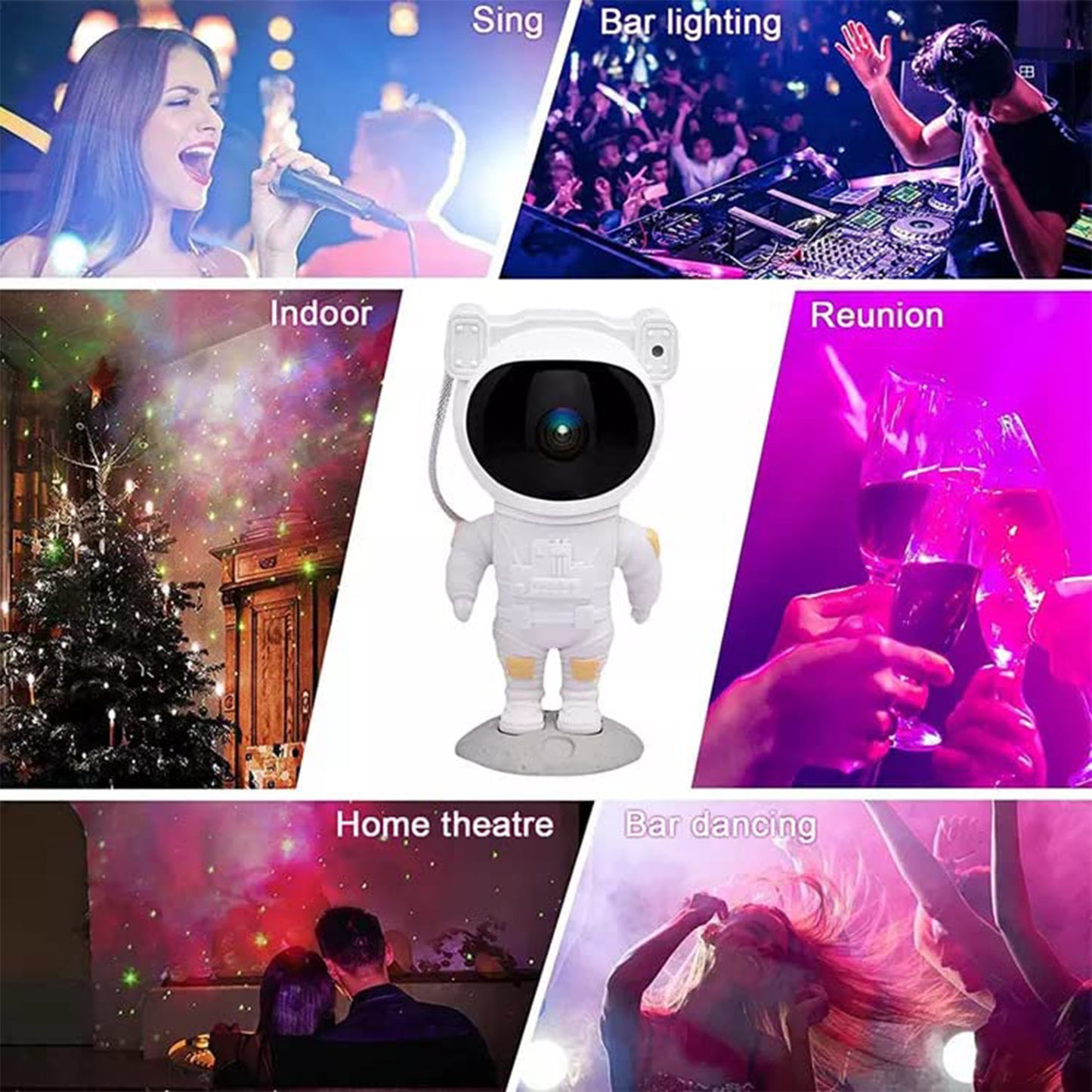 Robot Sky Space Stars Light Astronaut Galaxy Projector