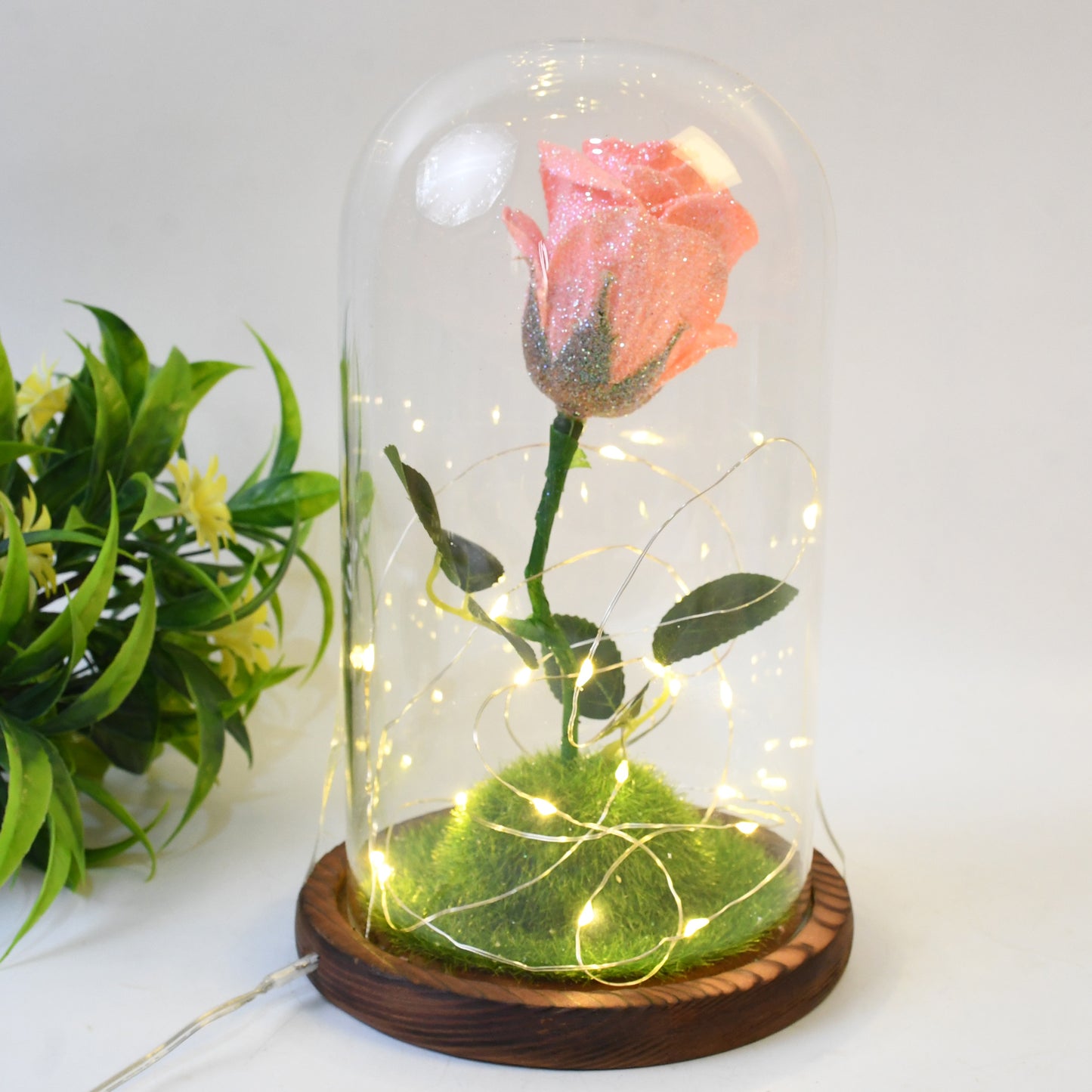 Glass Flower With Led Light Great Gift