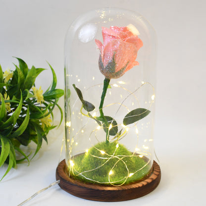 Glass Flower With Led Light Great Gift