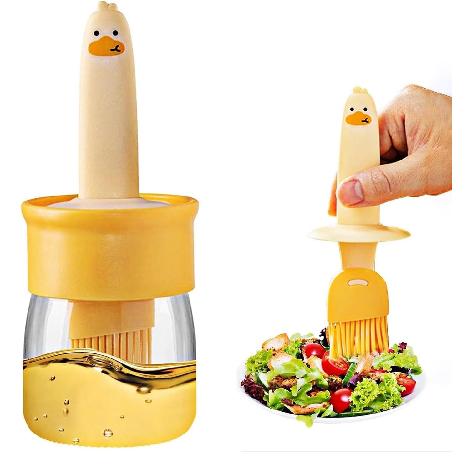 Oil Dispenser Bottle With Silicone Basting Brush (2 In 1 )
