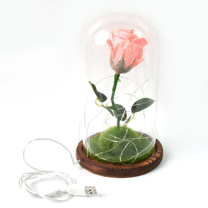 Glass Flower With Led Light Great Gift