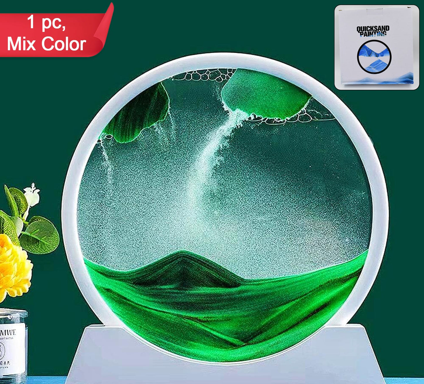 5 Color Light 3D Moving Sand Art Picture Decor (1 Pc)